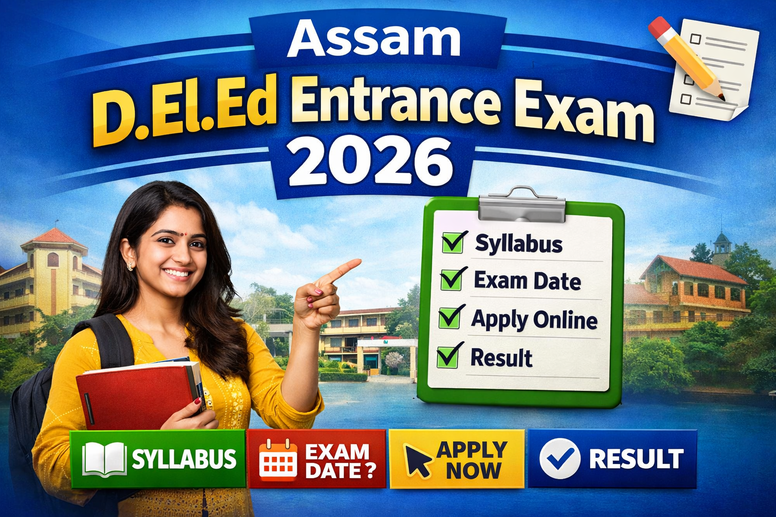 Assam D.El.Ed Entrance Exam 2026
