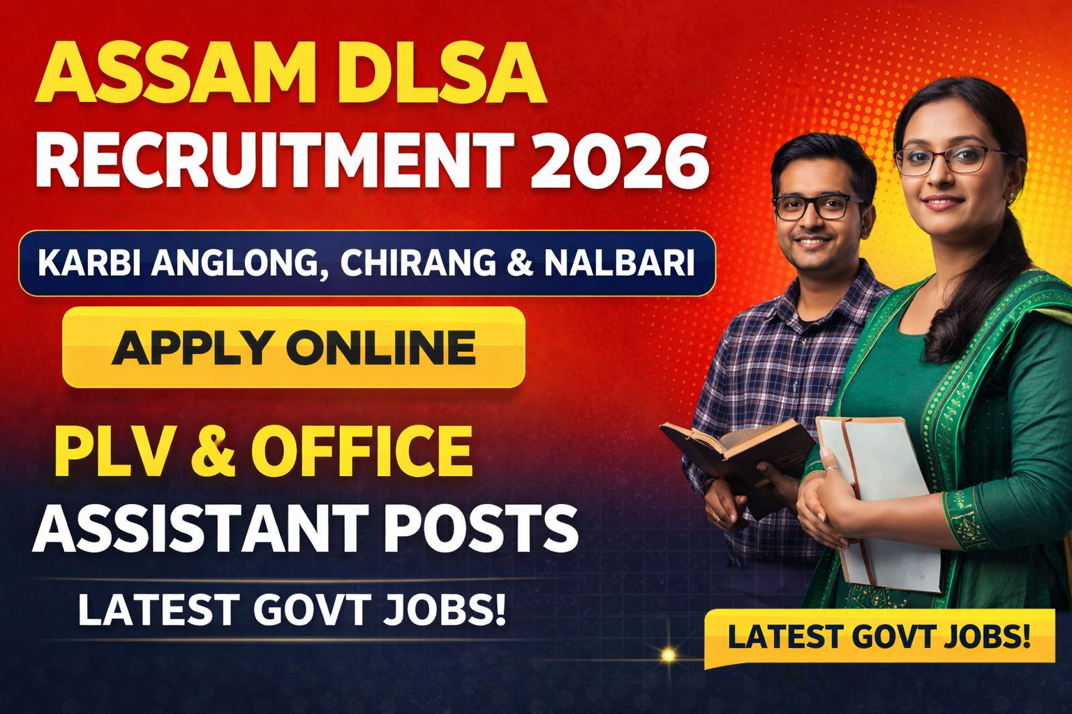 Assam DLSA Recruitment 2026 advertisement