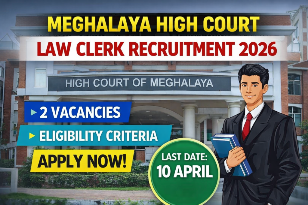 Meghalaya High Court recruitment 2026 Meghalaya High Court recruitment 2026