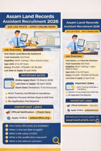 Assam Land Records Assistant recruitment 2026