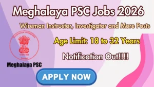 Meghalaya PSC Recruitment 2026