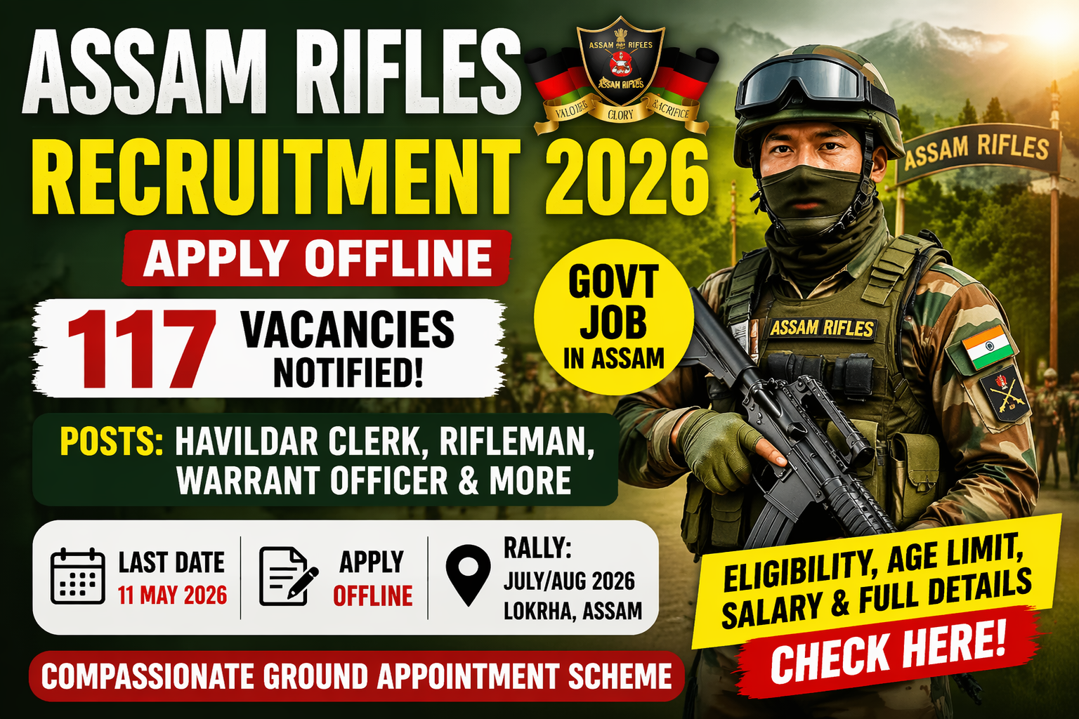 Assam Rifles Recruitment 2026
