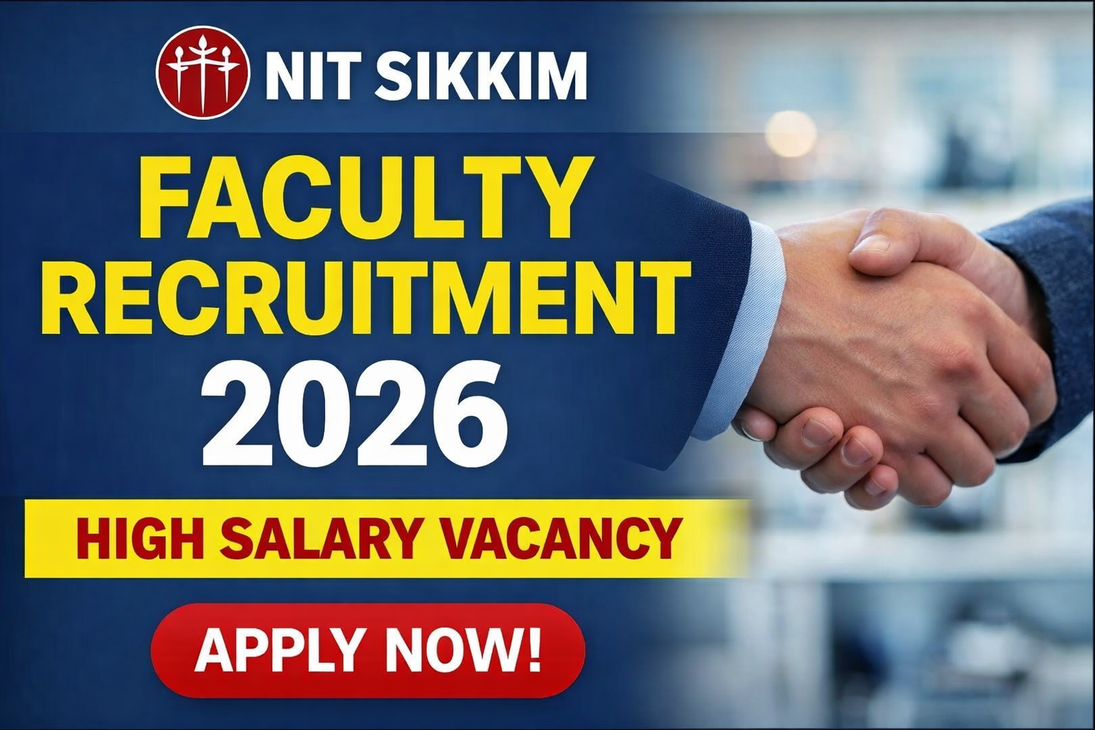 NIT Sikkim Faculty Recruitment 2026