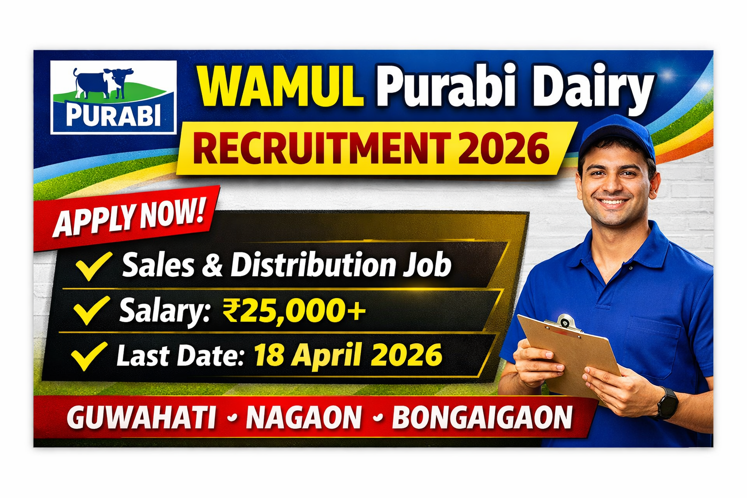 WAMUL Purabi Dairy Recruitment 2026 apply online
