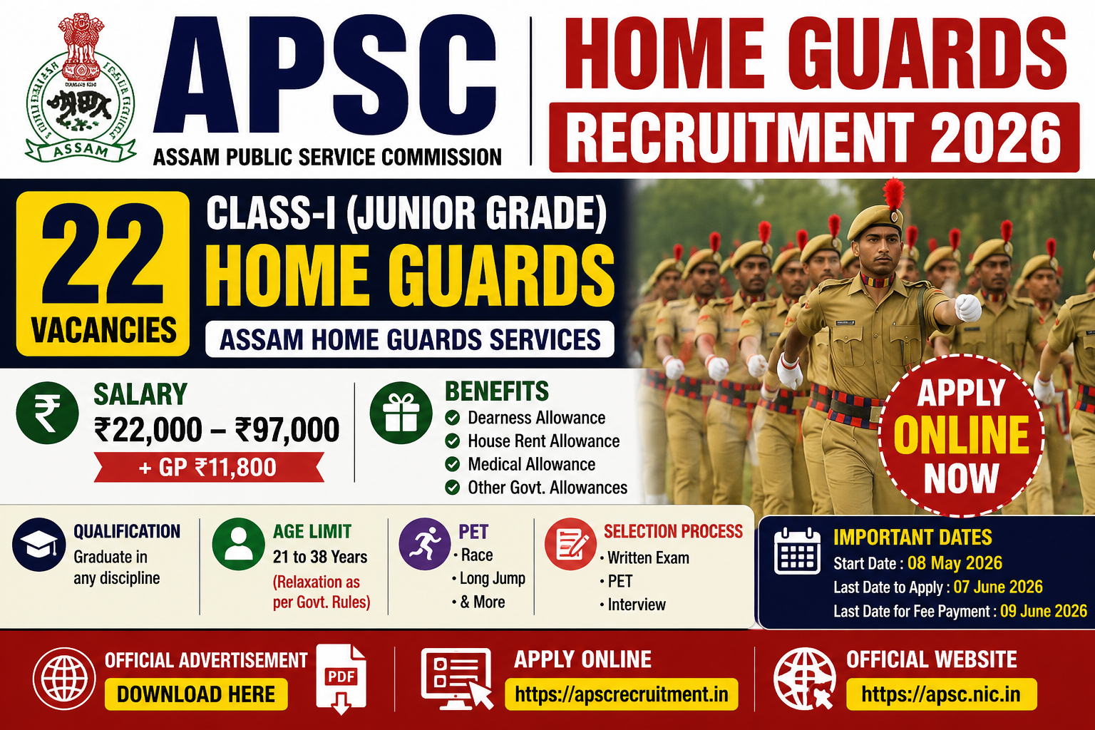 APSC Home Guards recruitment 2026